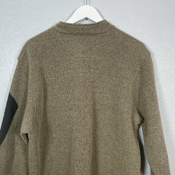 Exofficio Men L Tan Black Fleece 1/4 Snap Pullover Jacket Zip Pocket Gorpcore - Picture 6 of 7